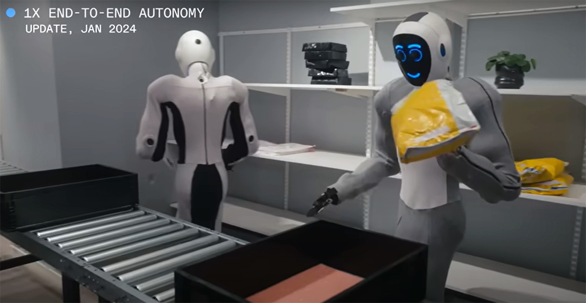 В новом видеоролике, выпущенном инновационной робототехнической компанией 1X, показана сцена из фантастики: офисы, заполненные до жути бесшумными человекоподобными роботами, которые с удивительной точностью выполняют поставленные задачи.
